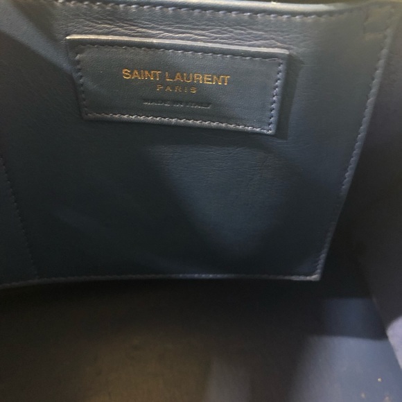 ⛔️SOLD🚫Saint Laurent Cabas ChYc Blue Leather BAG - Picture 4 of 8